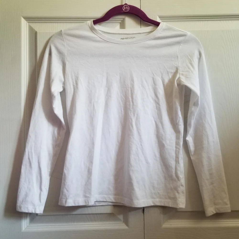 Arizona Jean Co. Girl's T-Shirt 14 White Long Sleeve Base Layer **CLEARANCE**